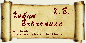 Kokan Brborović vizit kartica
